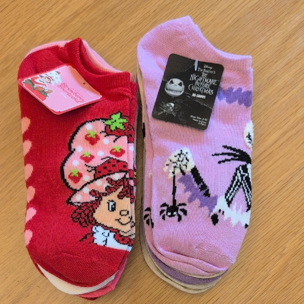 Strawberry and Halloween Themed Ankle Socks